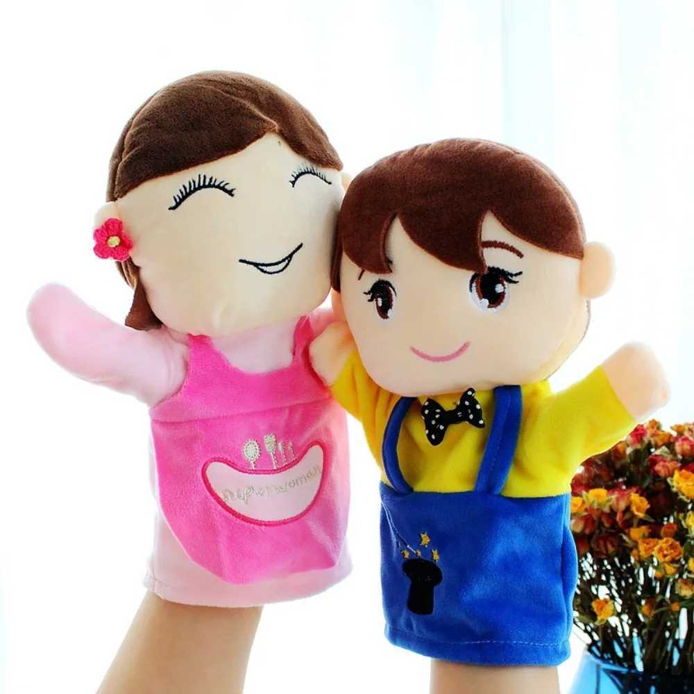Free shipping Story Hand Members Storytelling Puppet Family Finger Puppets DIY