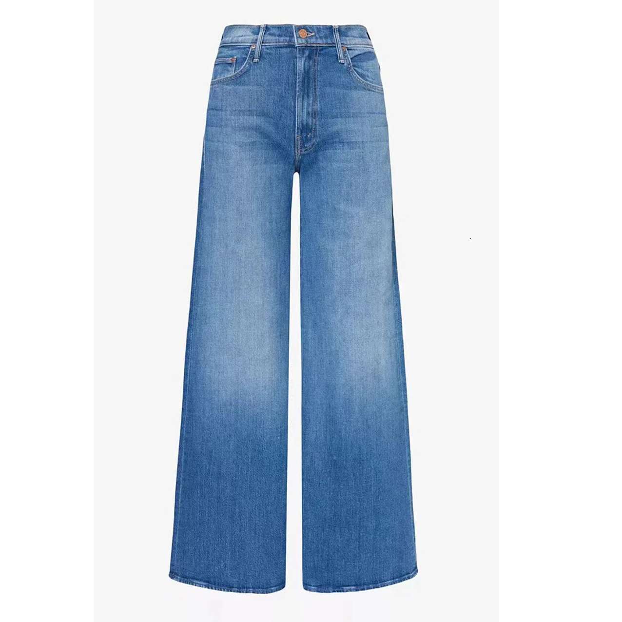 High Quality MO 2024 Women's High-Waisted Wide-Leg Jeans Long Pants Designer Fashion Trend Spring Summer New