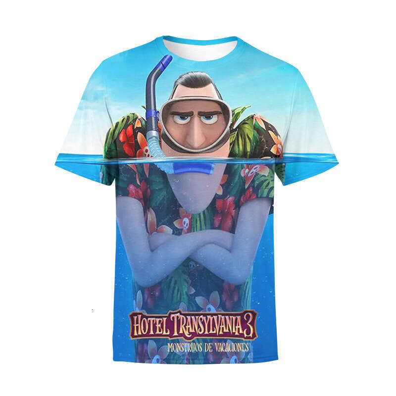 Summer men's sports short sleeved animated elf hostel 3D digital printed children's T-shirt 2025 new casual versatile fashion clothing
