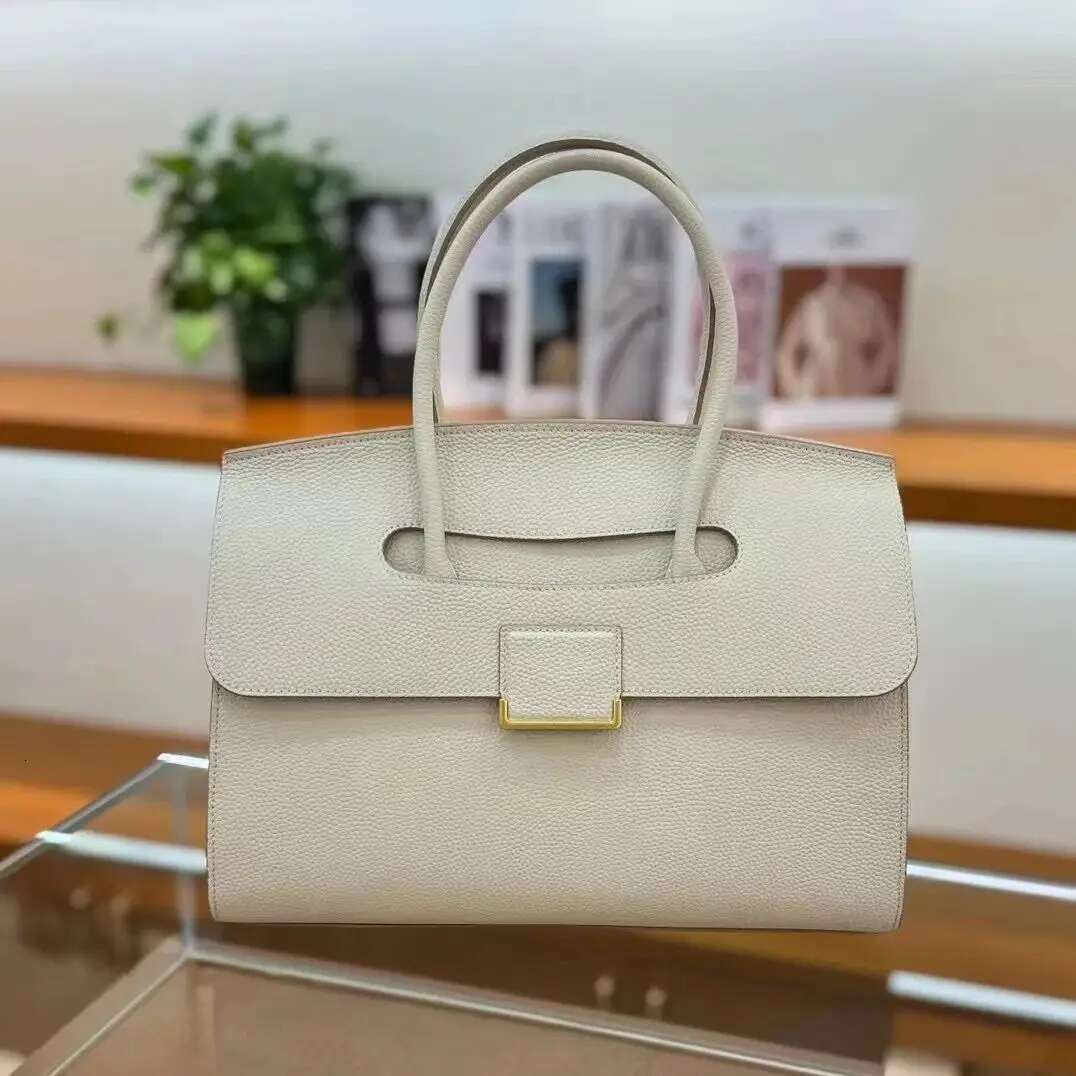 Genuine Leather Briefcase Fashion High-End Large Capacity Handbags Ladies Bag Workplace Business Commuting Cowhide Bags