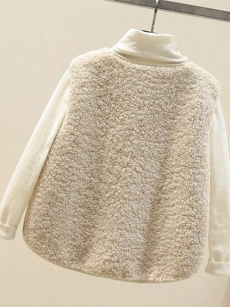 Korean New Spring Autumn Vest Winter Warm Thick Fleece Vests Women Sleeveless Jacket Ladies Waistcoat