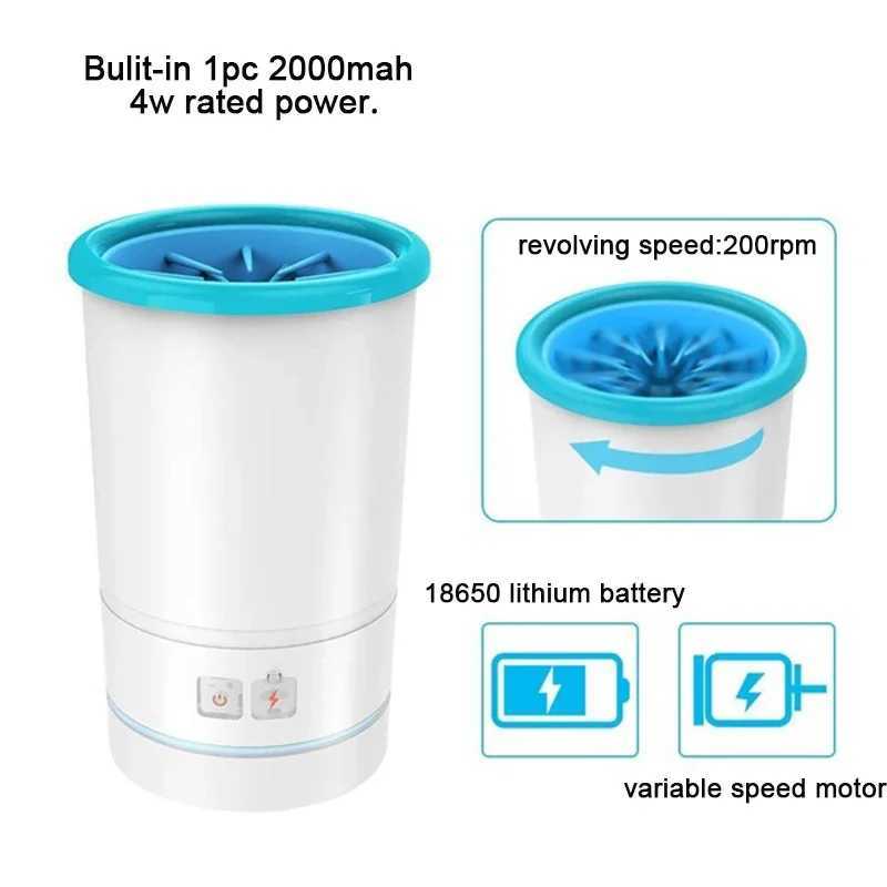 Pet Foot Cleaning Cup Quickly Wash Silicone Dog Cat Washer Paw Cleaner 3.7V Automatic Electric Portable Pet Supplies Accessories M250306