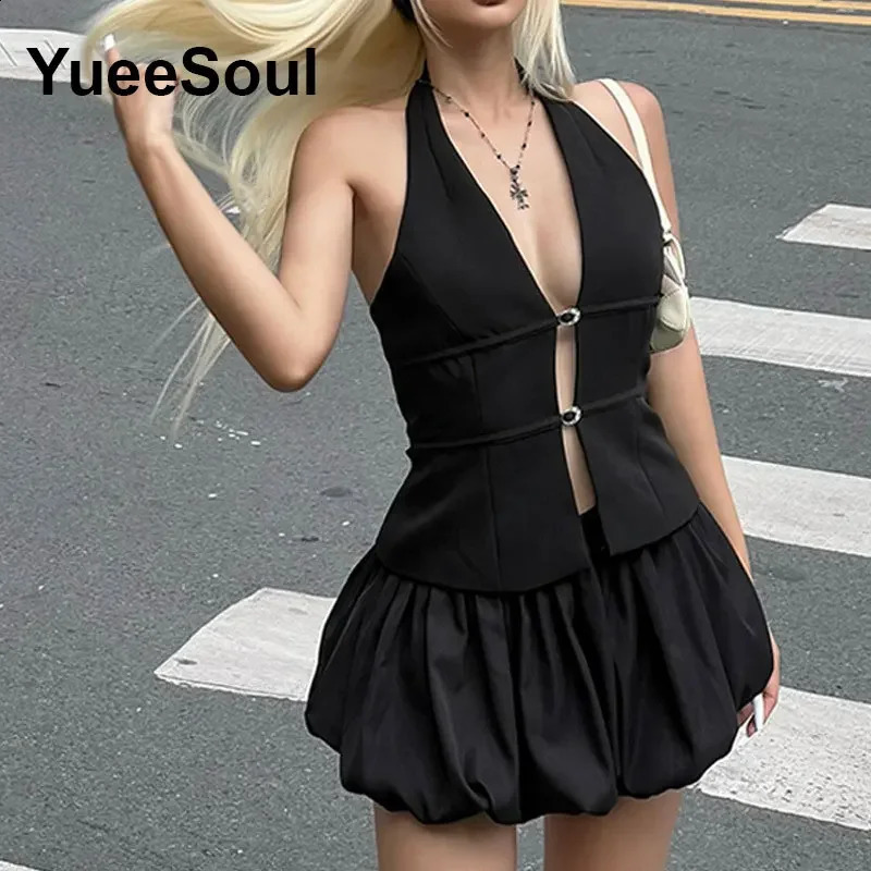 Sets for Women 2 Pieces Crop Tops Mini Skirts Y2K Outfit 2025 Sweet Cute High Street Sexy Party Beach Womens Two Pieces Set 250306