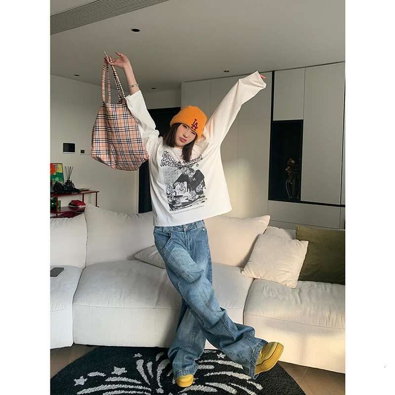 Y2k Vintage High Waist Haruku Loose Jeans Pants Korean Fashion Women's Grunge Wide Leg Oversized Denim Trouser Female Clothes