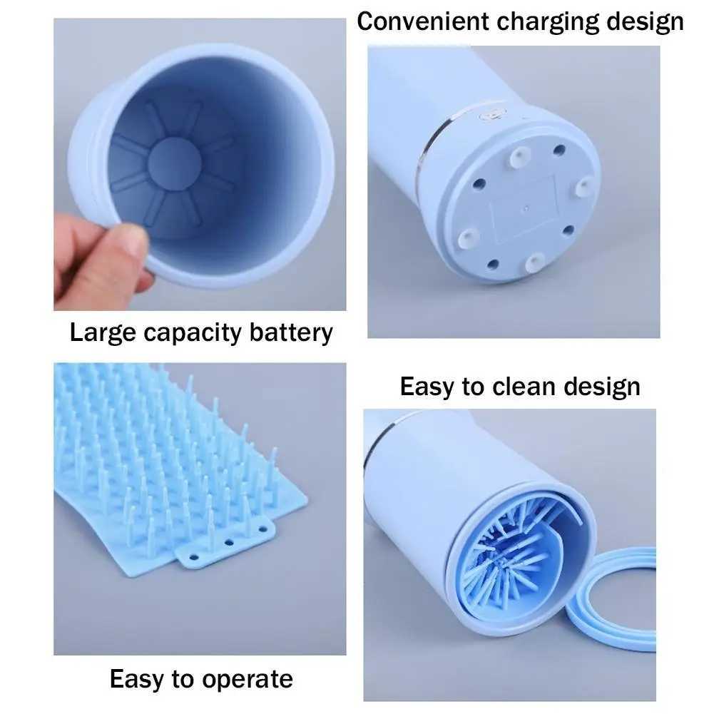 Dog Paw Cleaner Automatic Pet Foot Paw Washer Electric Paw Massager USB Cable Operated for Small Medium Dogs Cats M250306