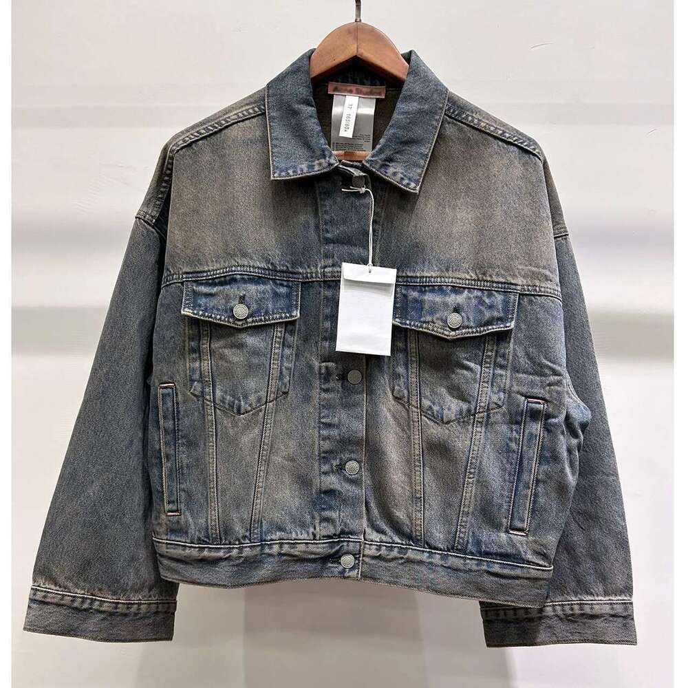 High Quality AC Women's Denim Coat Single Breasted Simple Casual Fashion Loose Classic Silhouette Denim Jacket 2025 New