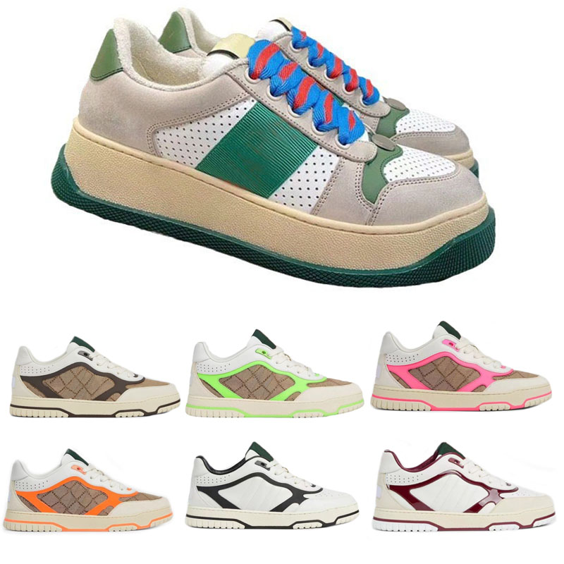 2025 Designer Sneaker For Men Women White Platform Shoes Sneaker Leather do Dirty shoes Vintage Dad Trainer Thick Bottom Sneakers size 36-45