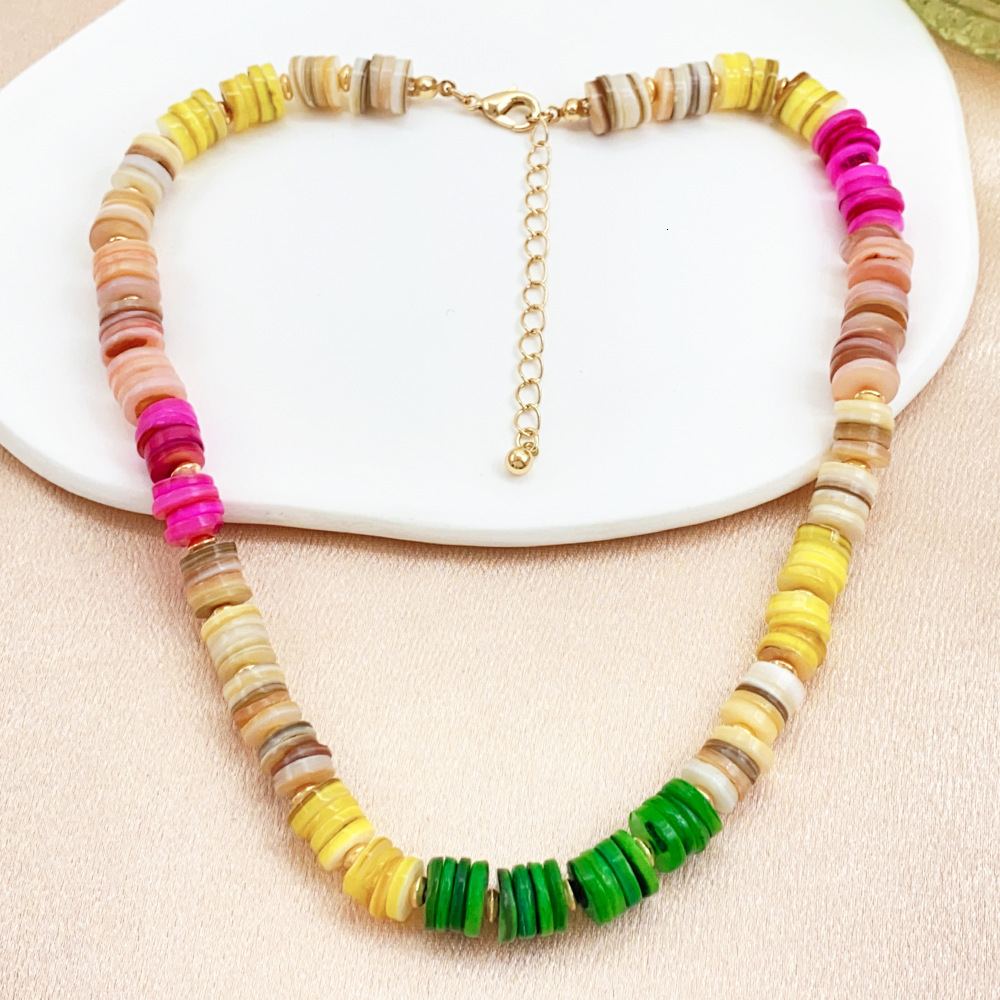 Original Design Color Shell Beaded Necklace For Women Ins Light Luxury Polynesian Luxury Collar