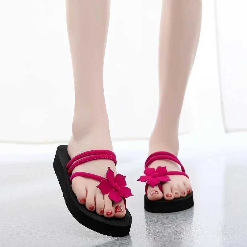 Summer Wen Slippers Outdoor Light Weight Cool Shoes Indoor House Ladies Flat Flip-flop Black N-slip Basic He Sandals Y250306