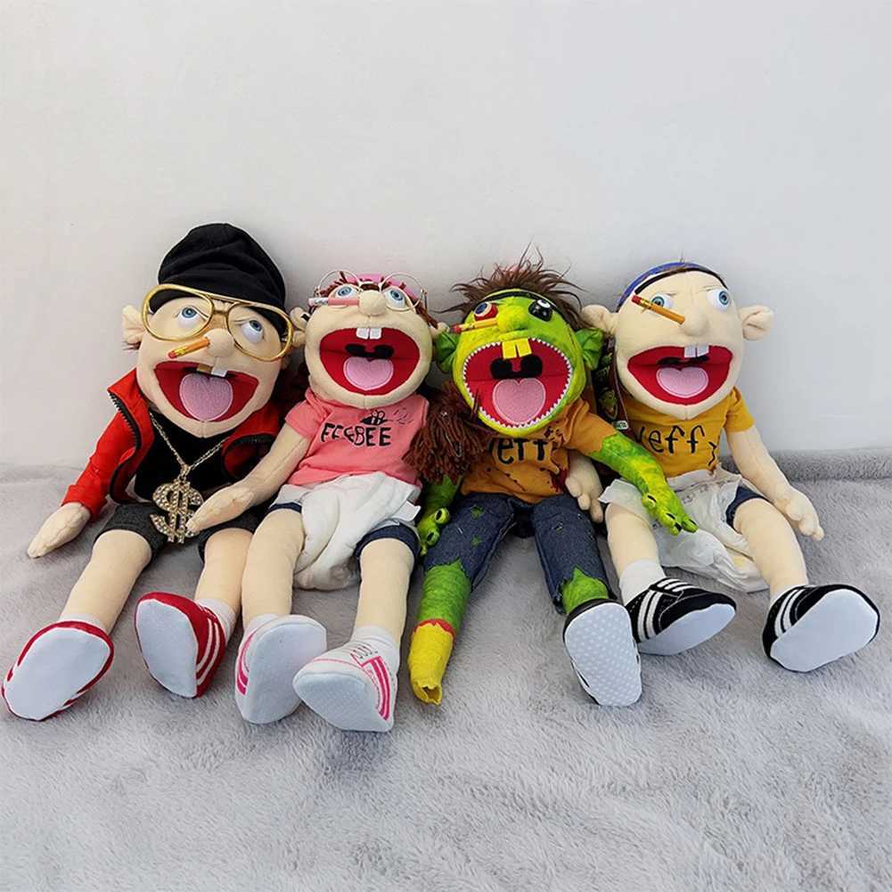 Jeffy Hand Puppet Full Body 19.69 inch filling and shaping toy soft Puppet plush toy birthday childrens gift suitable for role-playing W250306