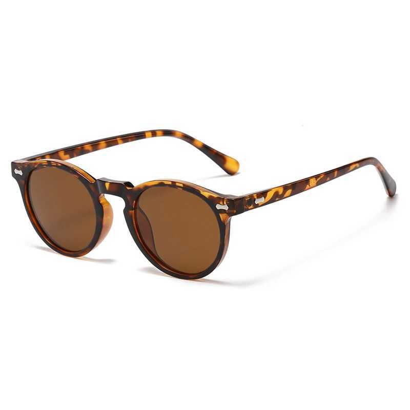 Retro round sunglasses mens fashion small polarized sunglasses mens literature retro sunshade glasses driving glassesXJ250306