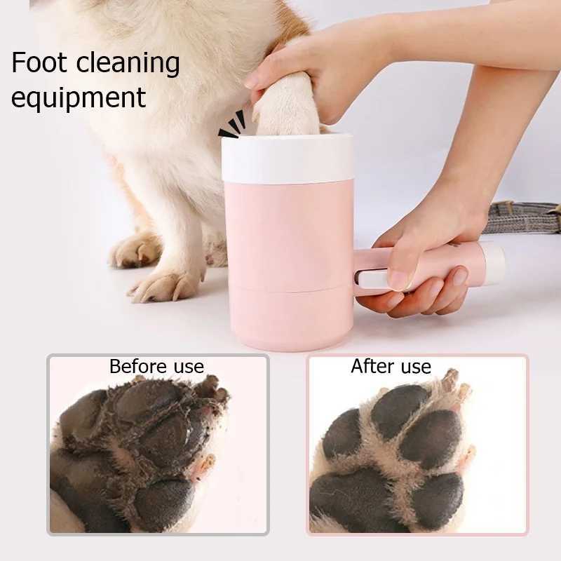 Portable Dog Paw Washer Foot Cleaner Pet paw automatic foot washer foot cup press button dog and cat shower tool M250306