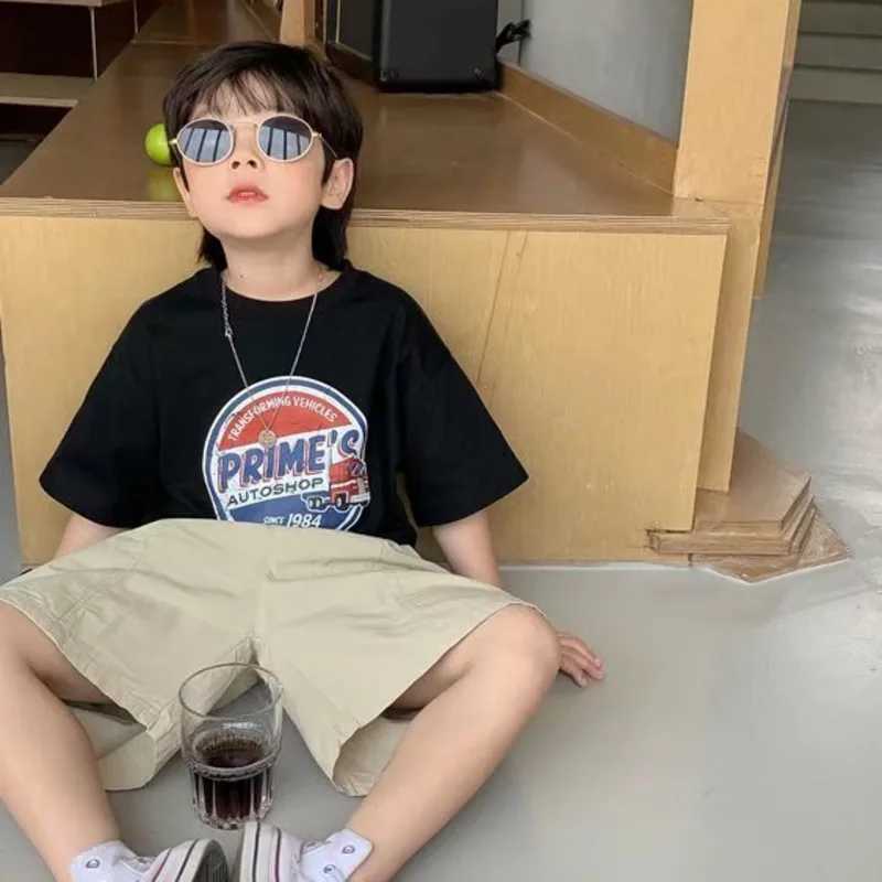 Korean Childrens Clothing Baby T-shirts For Children Infant Tops T-shirt Top Clothes Tee Short Sleeve Boy Tees Korea Kids LongT250306