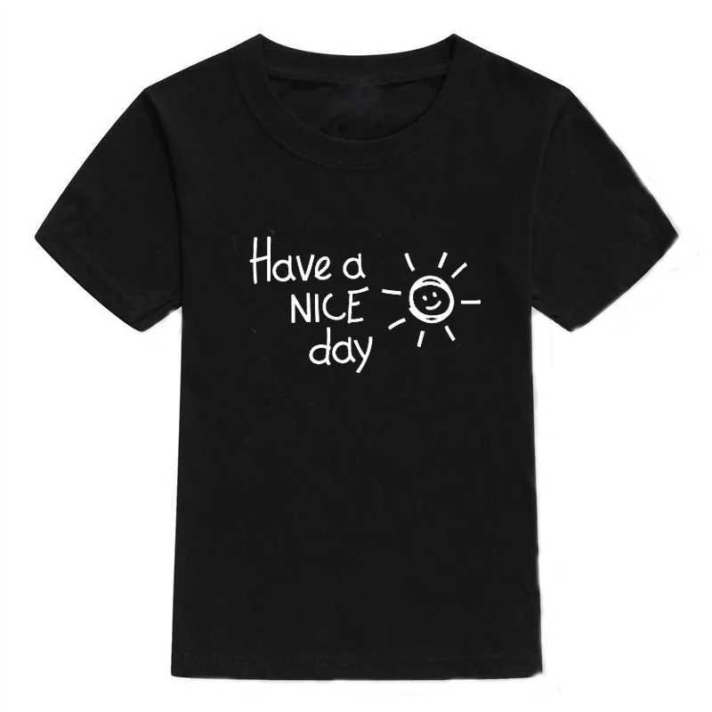 New T-Shirt Boys Clothes Girls Clothes Pure Cotton Fashion Casual Characteristic Printing Black White Gray Three-Color T-ShirtT250306