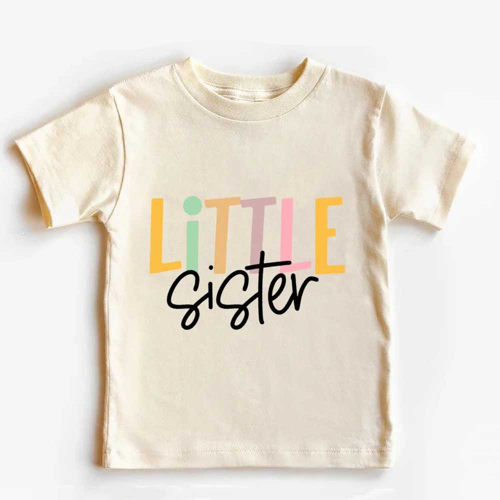 Big Brother Little Sister Printed Kids Shirt Summer Sibling T-shirt Tops Boys Girls Short Sleeve Tee Clothes Child Retro Outfit T250603