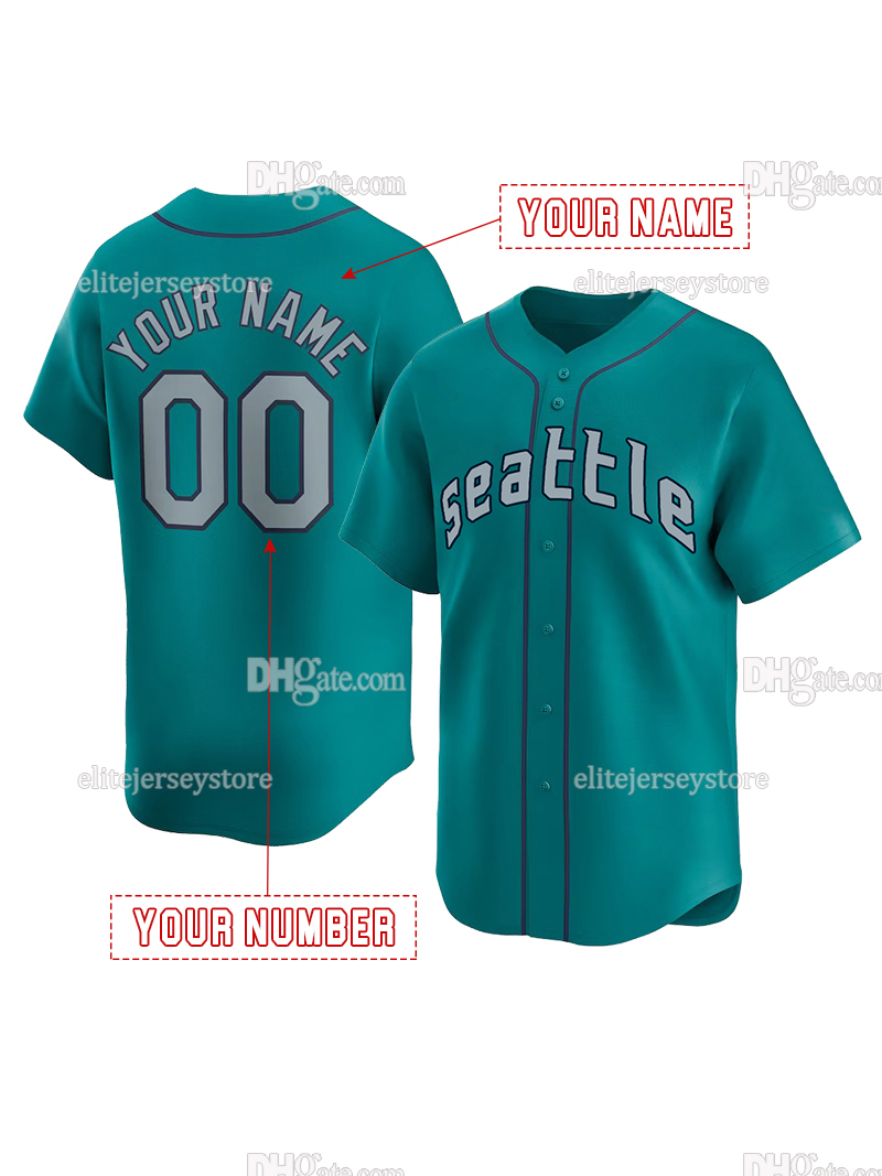 Personalized Custom Baseball Jersey Julio Rodriguez Garver Raley Arozarena Polanco Crawford Raleigh Kirby Embroidered Letter Number Design Polyester