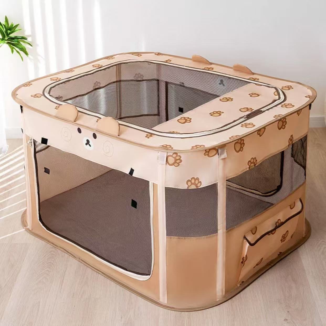 Cat delivery room, cage, rectangular enclosed breeding cat nest, folding fence, indoor household tent