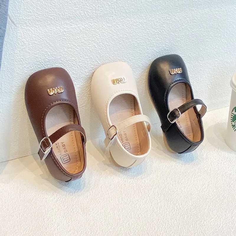Girls Leather Shoes 2024 Spring Autumn New Soft Sole Small Girls Princess Single Shoes Childrens Performance Shoes J173T250306