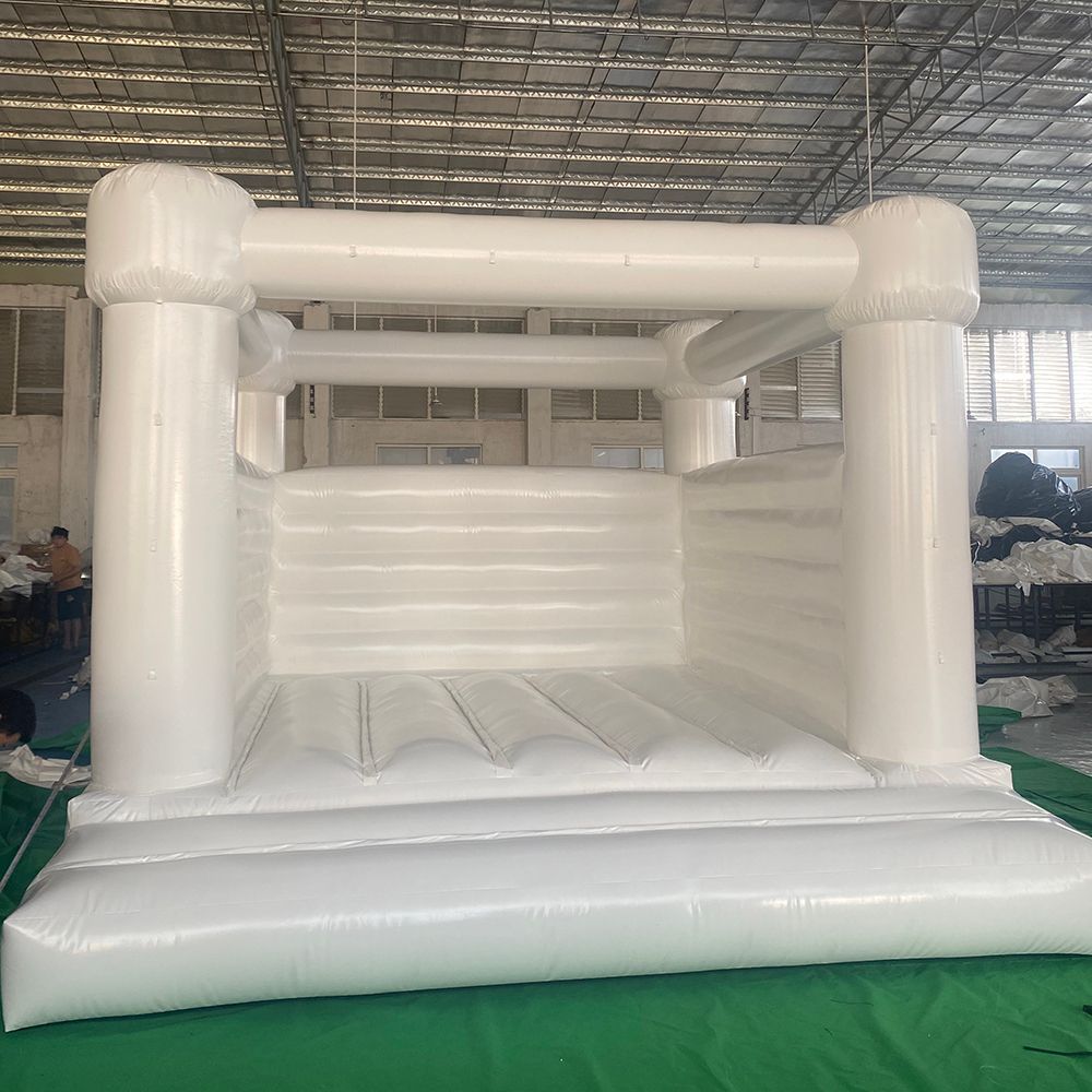 Outdoor Jumping Bounce House Inflatable Wedding Bouncy Castle White Bounce jumper bouncer For Adults And Kids party events use with blower