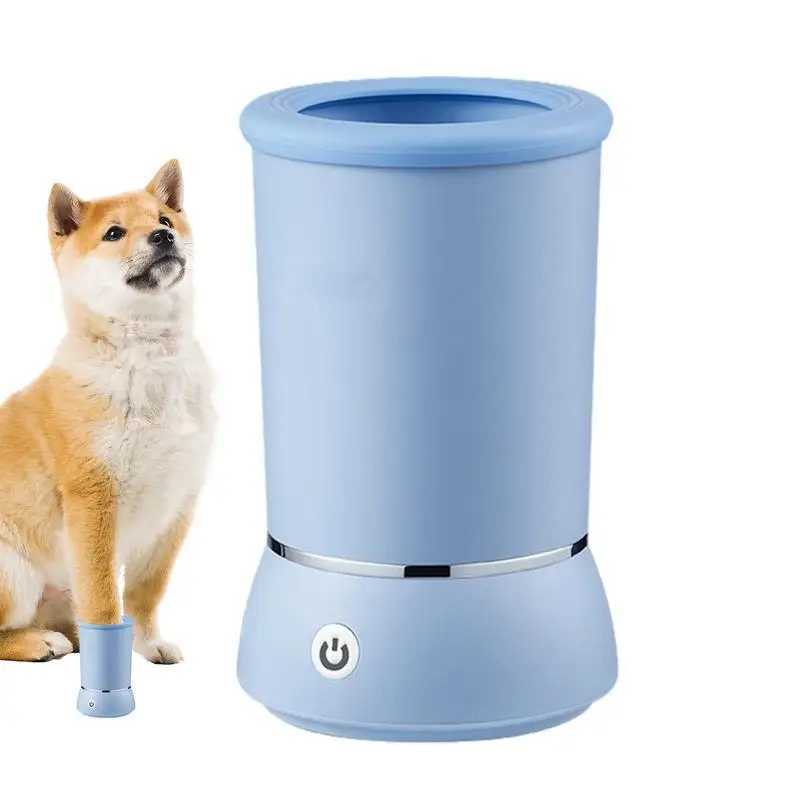 Dog Paw Cleaner Electrical Pet Paw Cleaner Automatic Dogs Foot Cleaning Machine Pet Paw Cleaning Bucket For Dust Dirt Hair M250306