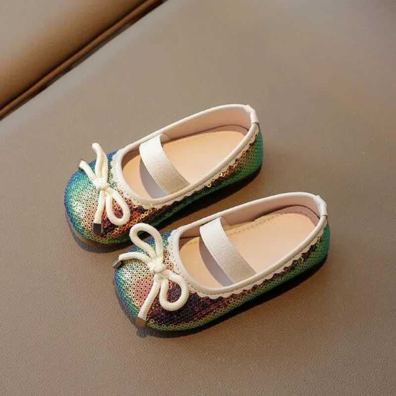 Vintage Simple Style Children Flats Girls Shoes Cute Candy Colors Toddler Girl Ballet Shoes Kids Slip-on Leather Shoes For GirlT250306