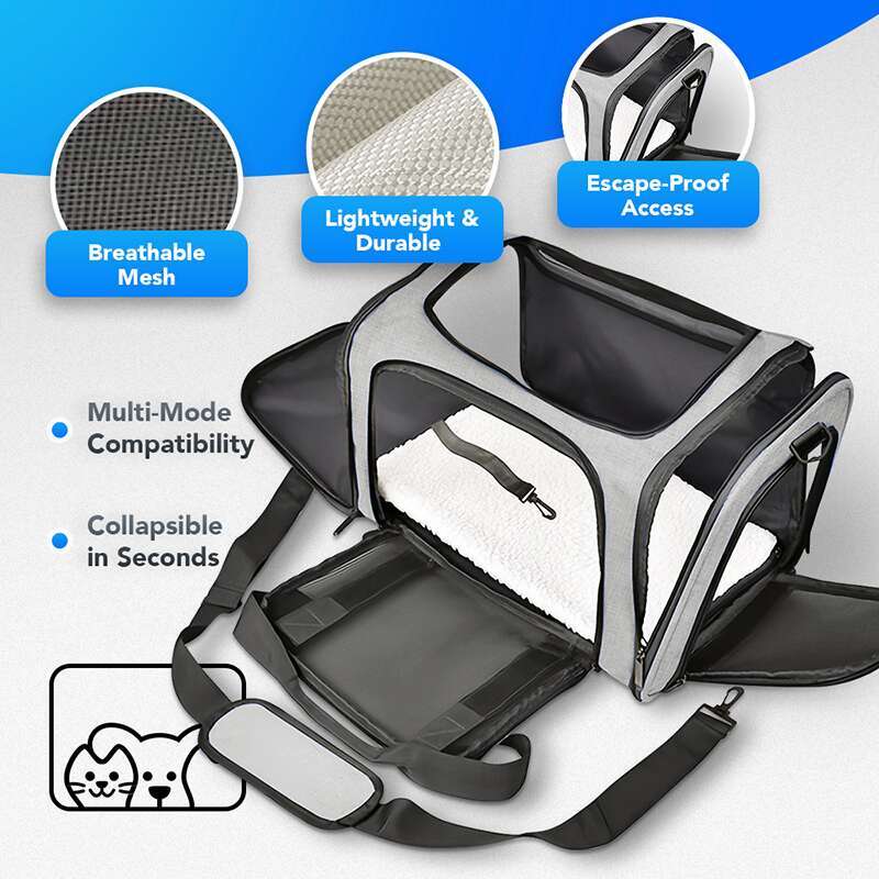 DHpet Pet Bag Portable Bag For Going Out Foldable Hand-held Cat Bag With Large Capacity For Two Small Pets To Go Out Bag Cat Bag
