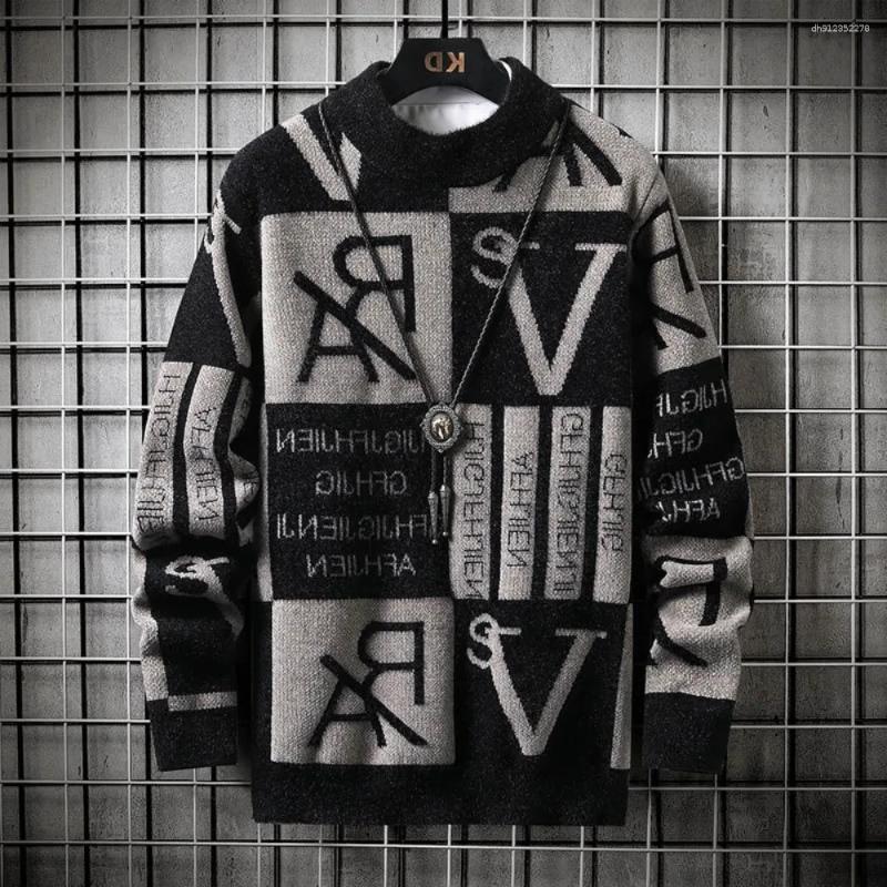 Men's Sweaters Round Collar Pullover Man In Crewneck Autumnr And Winter Knitwear Designer Jumpers Long Sleeve Y2k Knitted For Men