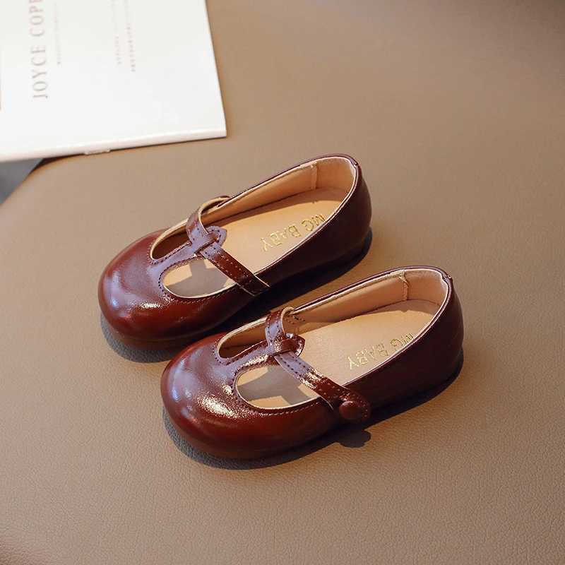 Unishuni Mary Jane Shoes for Girls Causal Princess Soft Sole PU Leather T-Strap Flats Girls Shoes for School Wedding Casual WearT250306