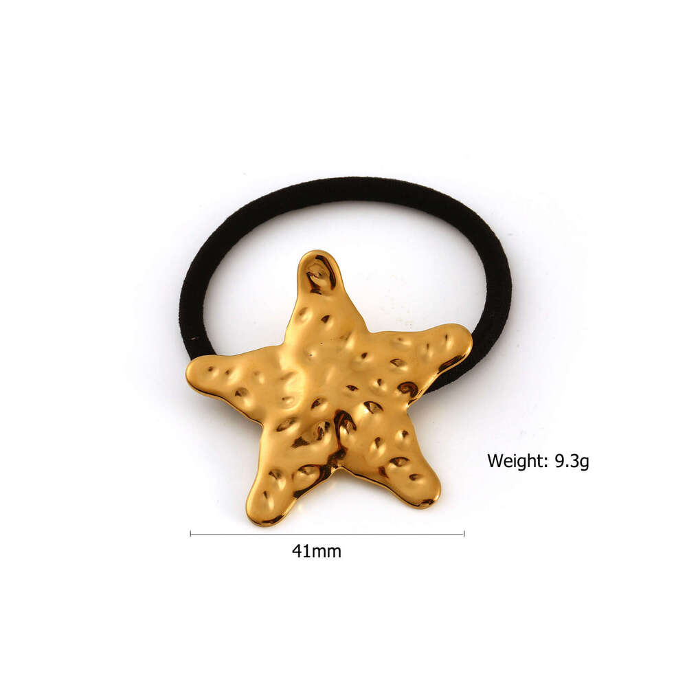 New minimalist stainless steel headband, fashionable and high-end style, ponytail tied hair tie, black headband