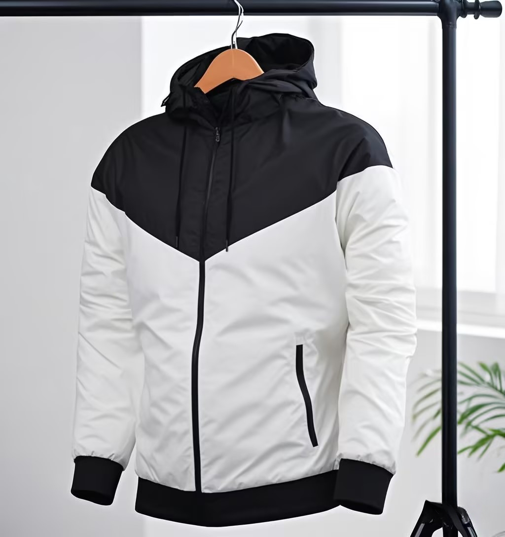 Men's Outdoor Sports Jacket Spring Windproof Hooded Jacket Thin Sport Trench Coats Autumn Jogging Windbreaker