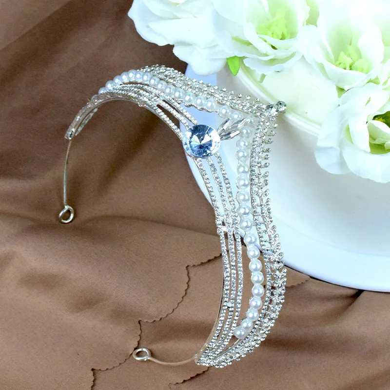 Silver Color Crystal Tiaras And Crowns For Bride Wen Party Bridal Wedding Hair Accessories Jewelry piece Crown Tiara X250306