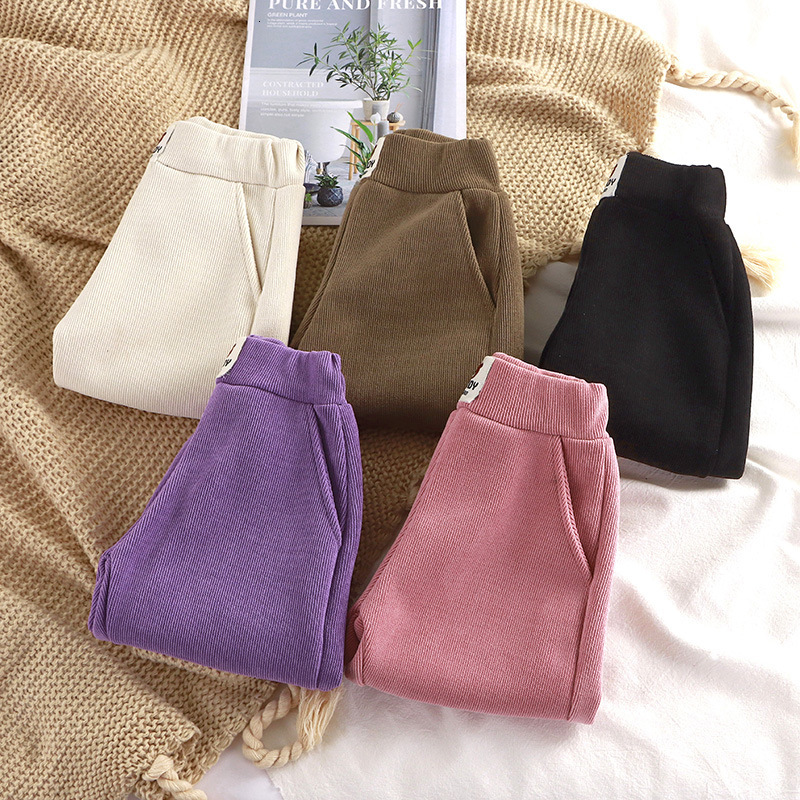 Ddmyshoesvip Spring Korean Edition Sports Middle Large Boys Outerwear Veet Girls Soft And Skin Friendly Children Pants