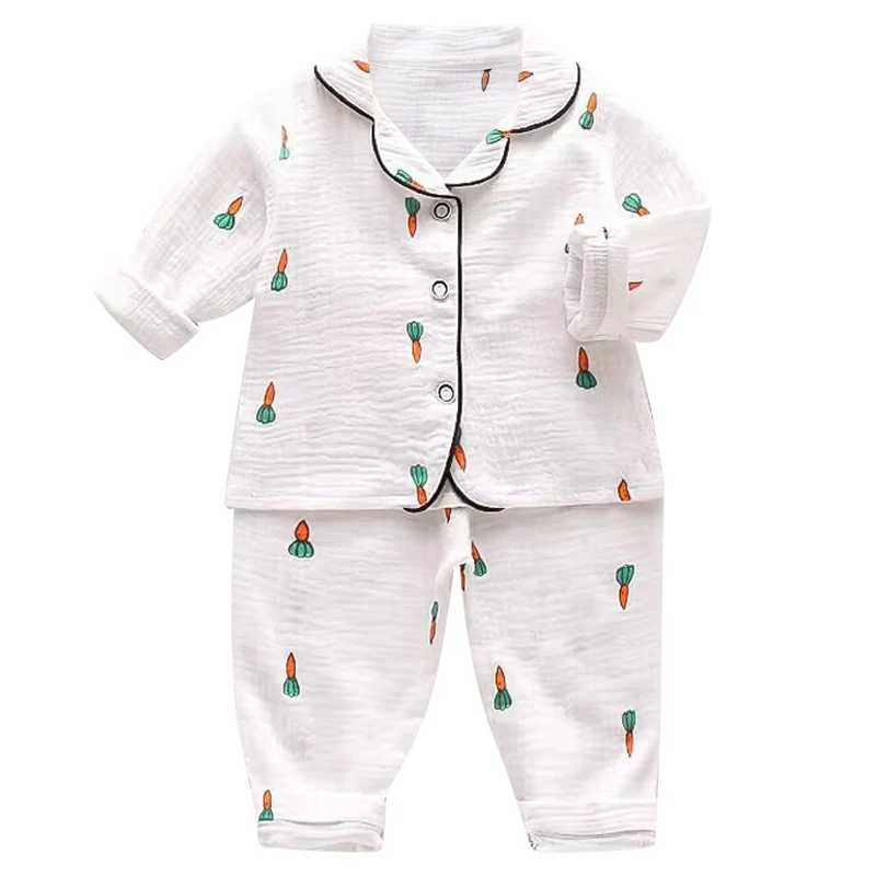 Summer New Cartoon Set Boys and Girls Casual Pajama Set Baby Silk Ice Short Sleeve Pajama M250306