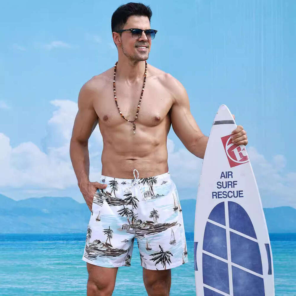 Surfing ral summer styles, men's beach shorts, five quarter pants, 2025 new casual fashion trend clothing