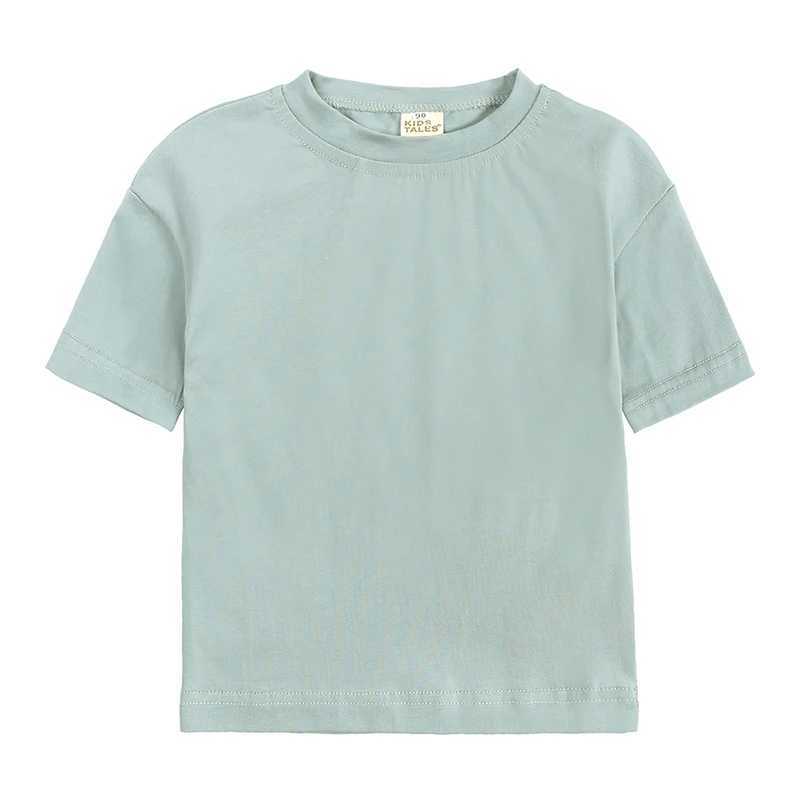 Toddler Boys Girls Summer Sport T-shirt Kids Solid Color Tops Cotton Casual Crewneck Short Sleeve T-Shirt Children Outfits Tee T250603