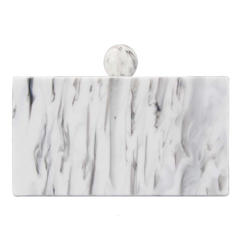 Ladies' New Marble Acrylic Fashionable Banquet And Wedding Bag Single Shoulder Diagonal Cross Bag Rhinestone Acrylic Clutch Clear Evening Bag For