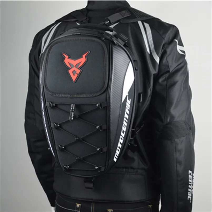 MOTOCENTRIC Motorcycle Back Bags Waterproof Tail Rear Seat Multifunctional Motorbike Helmet Bag Moto Rider Backpack