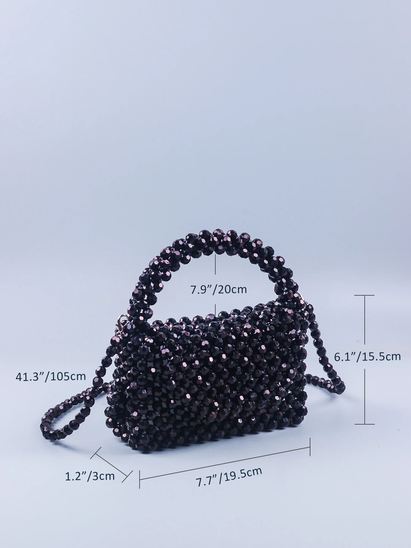 mobile phone cross-body small bag hollow bead bag hand-held single shoulder underarm bag 250306