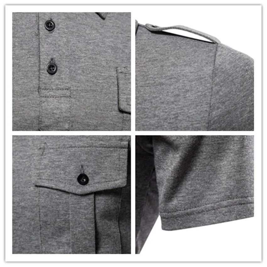 Polos For Men New Brand Casual Solid Color Double Pocket Polo Men Cargo Combat Training Polo Shirt For Men Summer Tops X250306