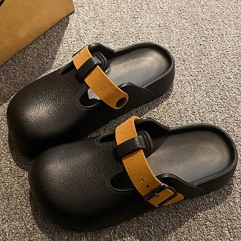 Bebealy Classic Wen s Slippers Wen Garden Shoes EVA Light Beach Sandals With Double Buckle Pool Slippers Shower Shoes Y250306