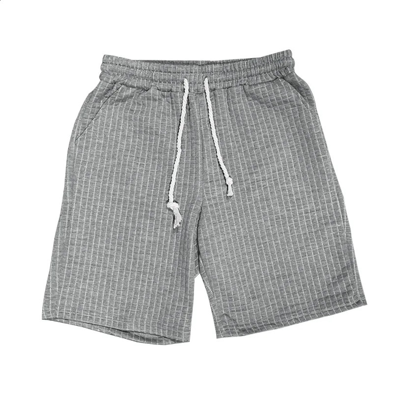 24 mens sportswear summer casual checkered sleeveless vest shorts two-piece set 250303