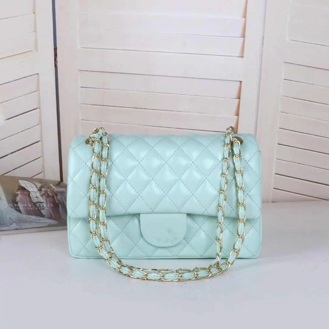 Top bags sacoche luxuries designer women bag custom brand handbag Women's leather gold chain crossbody black white pink cattle shoulder c bag