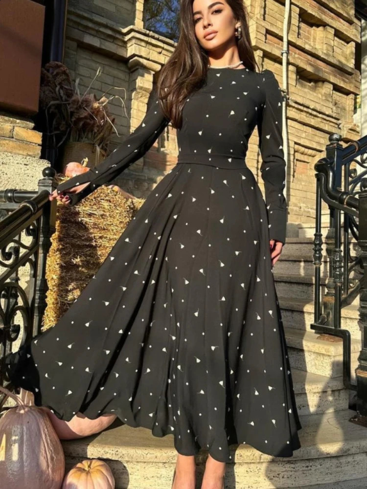 Eid Muslim Dress for Women Abaya Morocco Party Dresses Ramadan Lace-up Abayas Print Vestidos Largos Islam Dubai Arab Long 250305