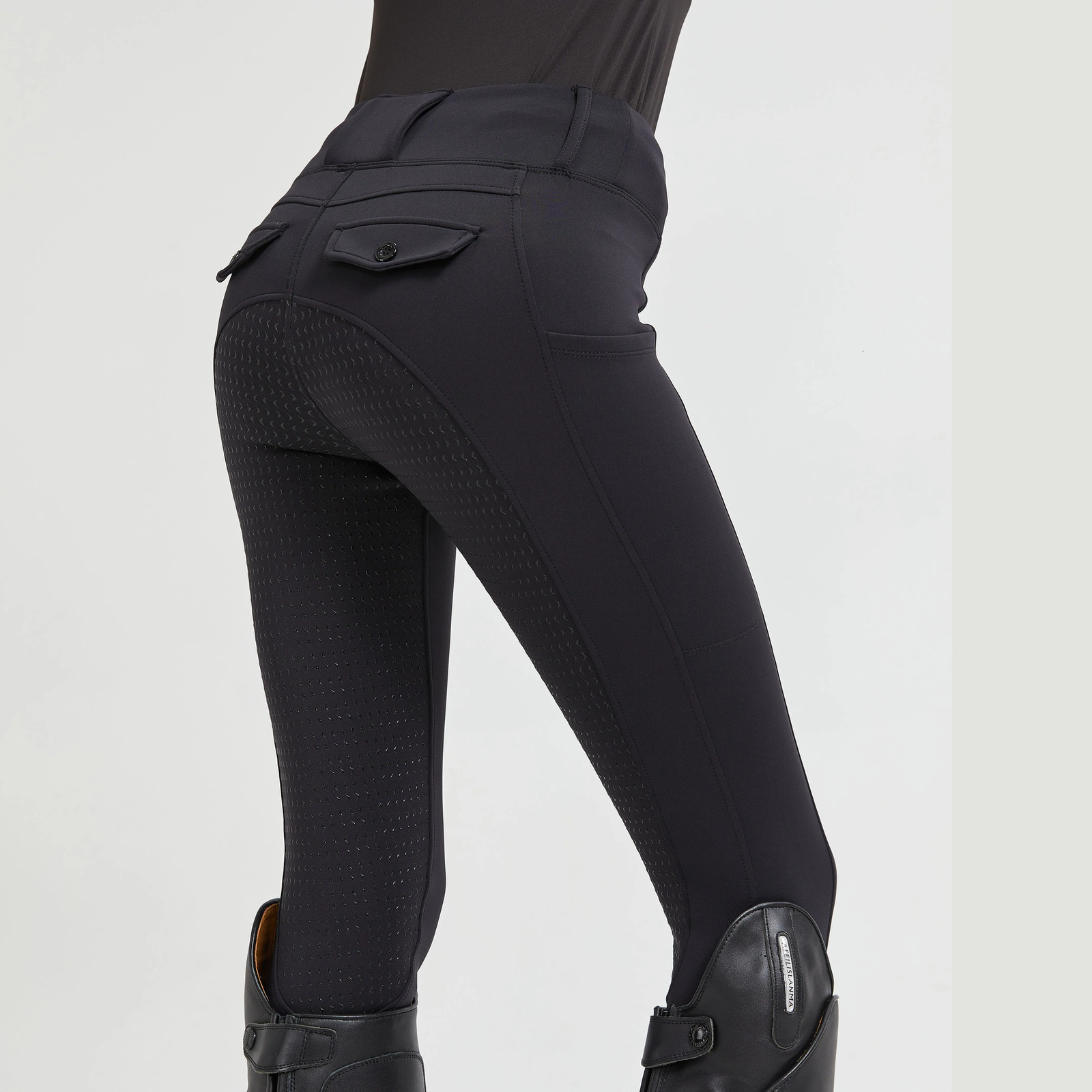 Spring and Autumn Horse Riding Pants with Thin Fleece Lining Non-slip Silicone Horse Riding Tights with Elastic Fit Equestrian 250306