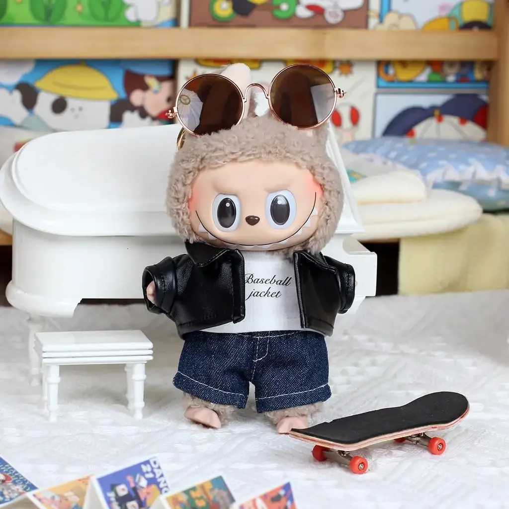 For 17cm Labubu baby clothes series doll clothes Macaron for Modern style of labubu outfitT250306