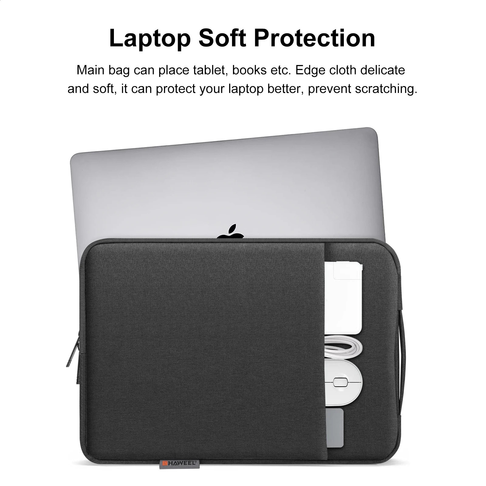 Ship from U.S. HAWEEL 15-16.7 inch14-15 inch12.5-13.5 inch Laptop Sleeve Case Zipper Briefcase Notebook Handbag for Macbook Bag For Laptop 250305FBB