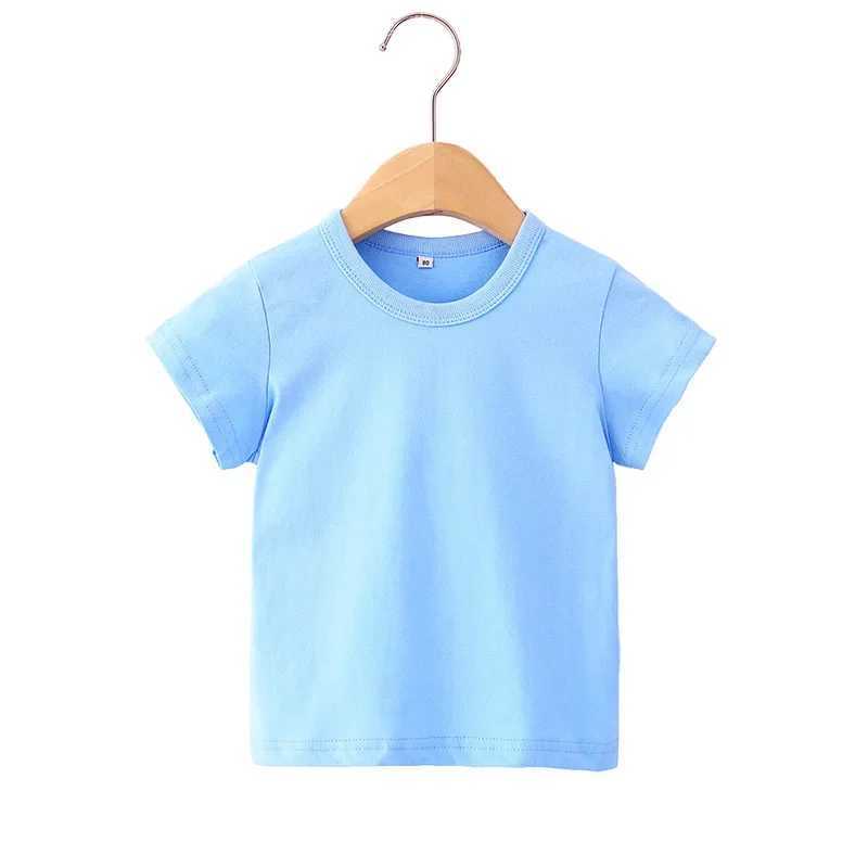 Summer Girls T Shirts Yellow Red Short Sleeve Baby Boy T Shirt White Tee Shirt Cotton Girls Tops For Children ClothesT250306