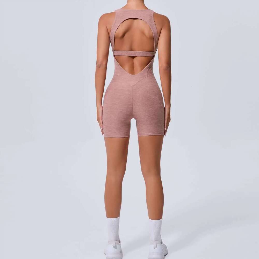 Seamless Yoga Sports Fiess High Waist Hip-Lifting Backless Shockproof Bra Suits Workout Gym Shorts Sets For Women KLMY