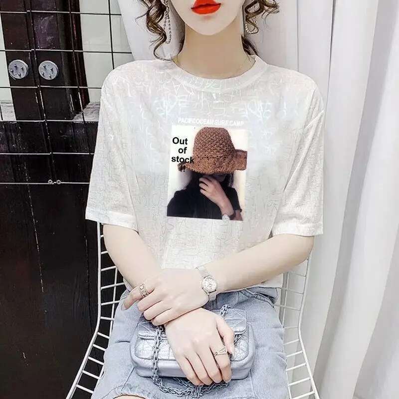 Women's Summer New Style Fashion Simplicity Printing O-Neck Short Sleeve T-Shirt Women Clothes Temperament All-Match Casual Tops