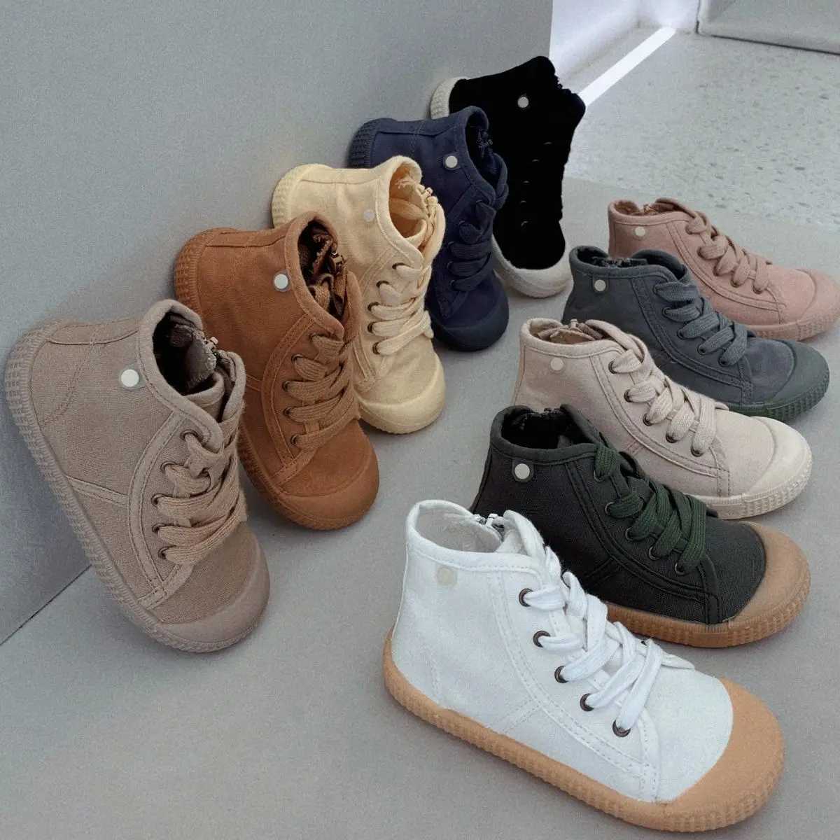 Canvas Sneakers Children Boys Girls Breathable Sport Shoes Kids White Shoes Jeans Demin Flat Boots School Shoes Board ShoesT250306
